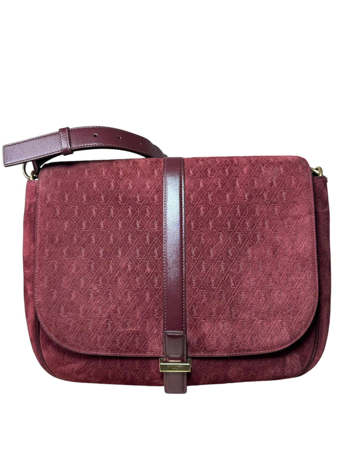 Saint Laurent borsa in suede monogram