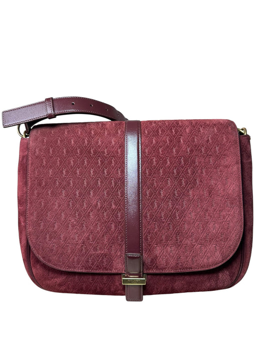 Saint Laurent borsa in suede monogram
