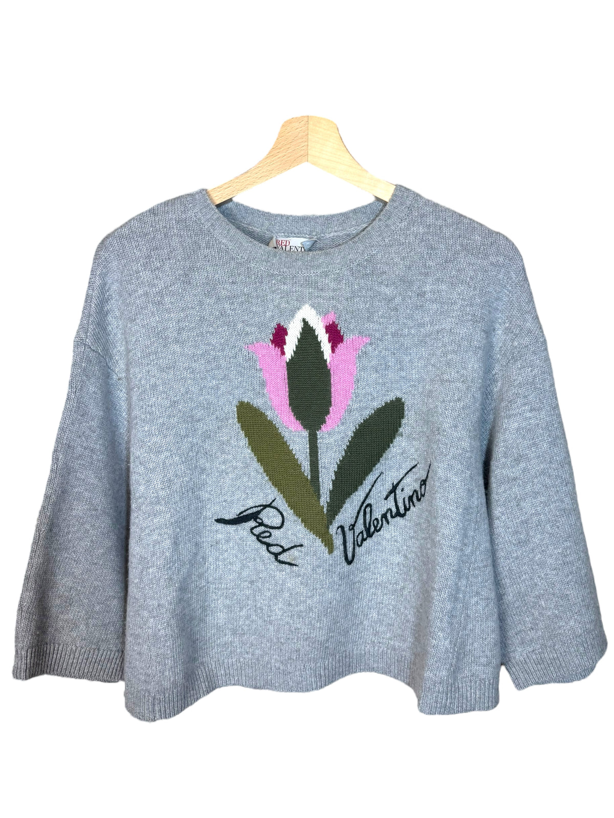 RED VALENTINO - Maglione in Lana con Motivo Ricamato di