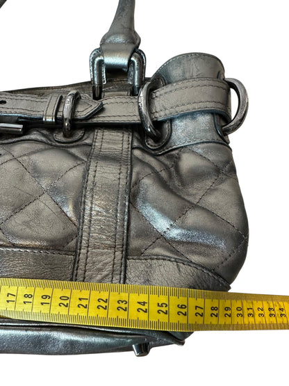 Burberry borsa in pelle metallizzata