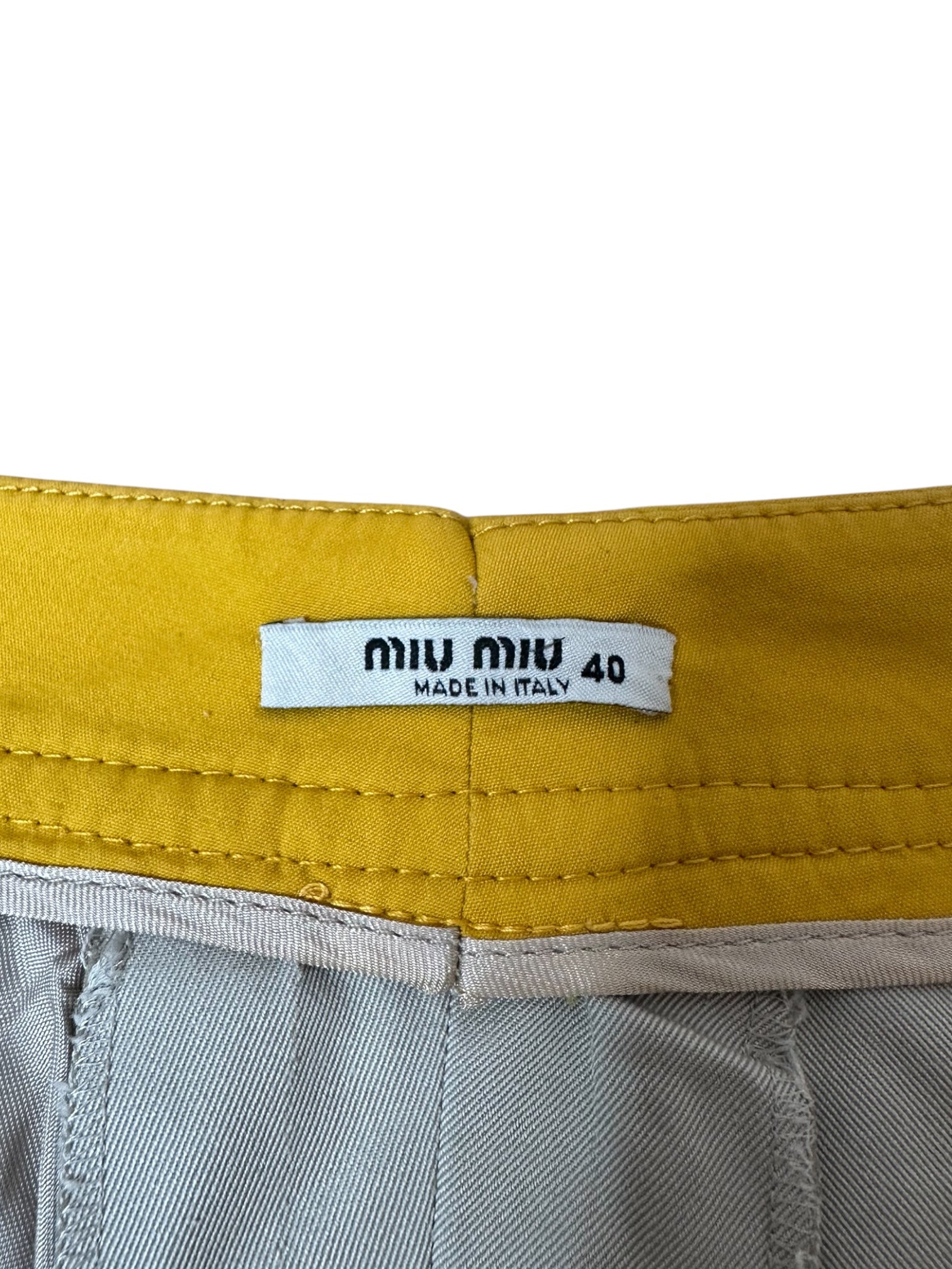 Miu Miu pantaloni Capri in cotone — foto 6