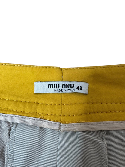 Miu Miu pantaloni Capri in cotone — foto 6