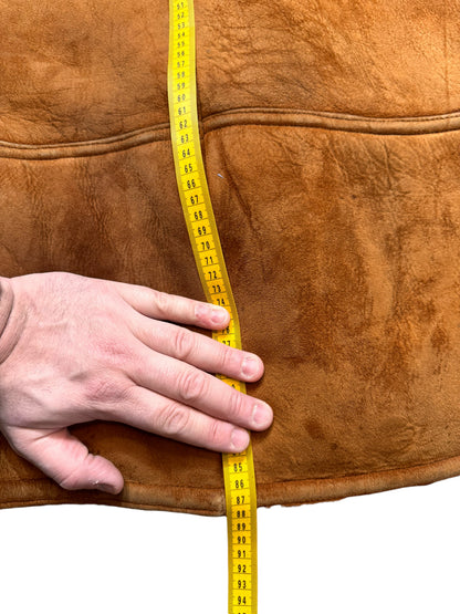 Giorgio Valenti giacca montone shearling vera pelle marrone tg 48 — foto 15