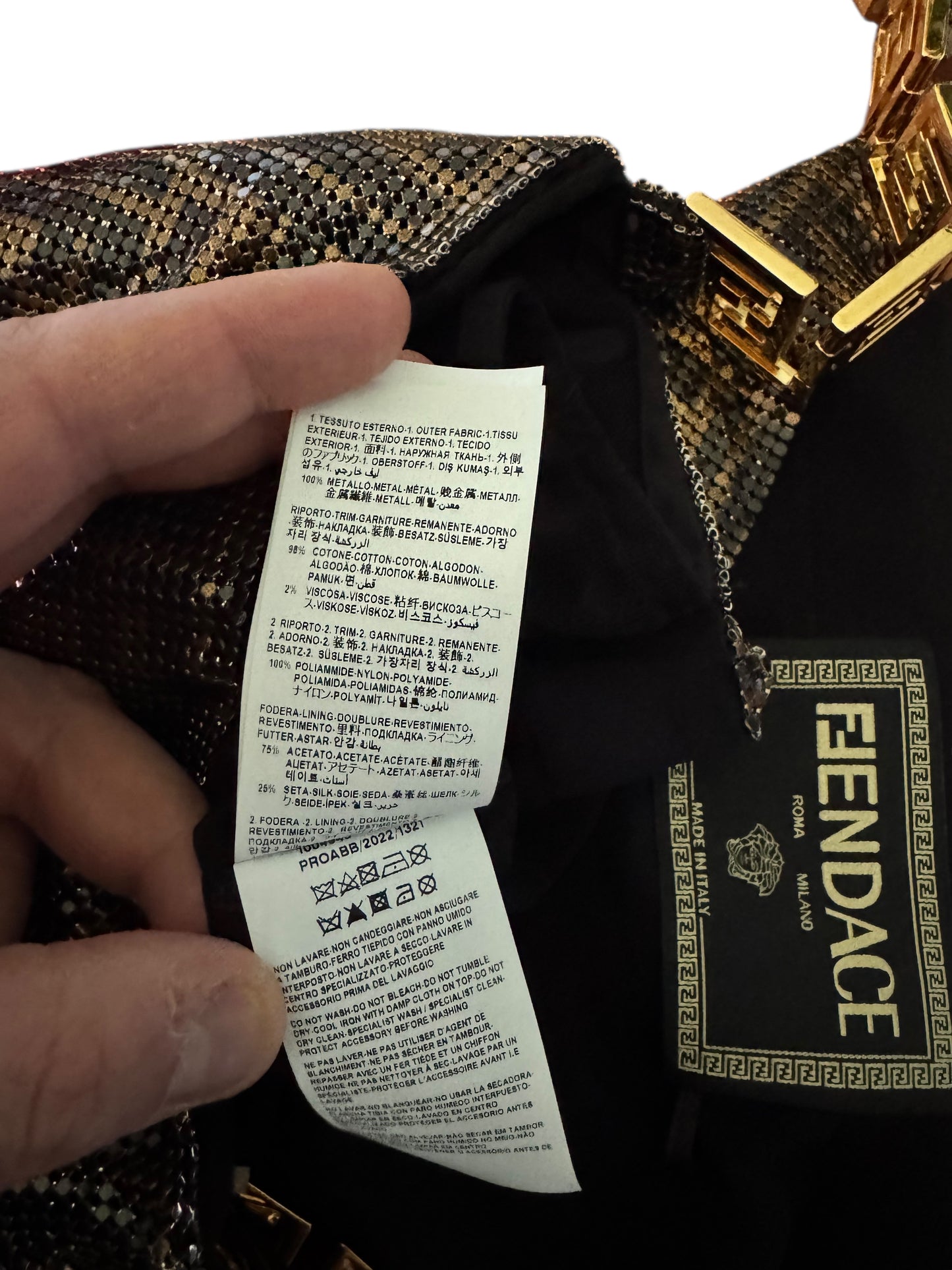 Fendace Top In Maglia Metallica Versace - Fendi