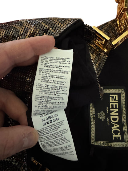 Fendace Top In Maglia Metallica Versace - Fendi