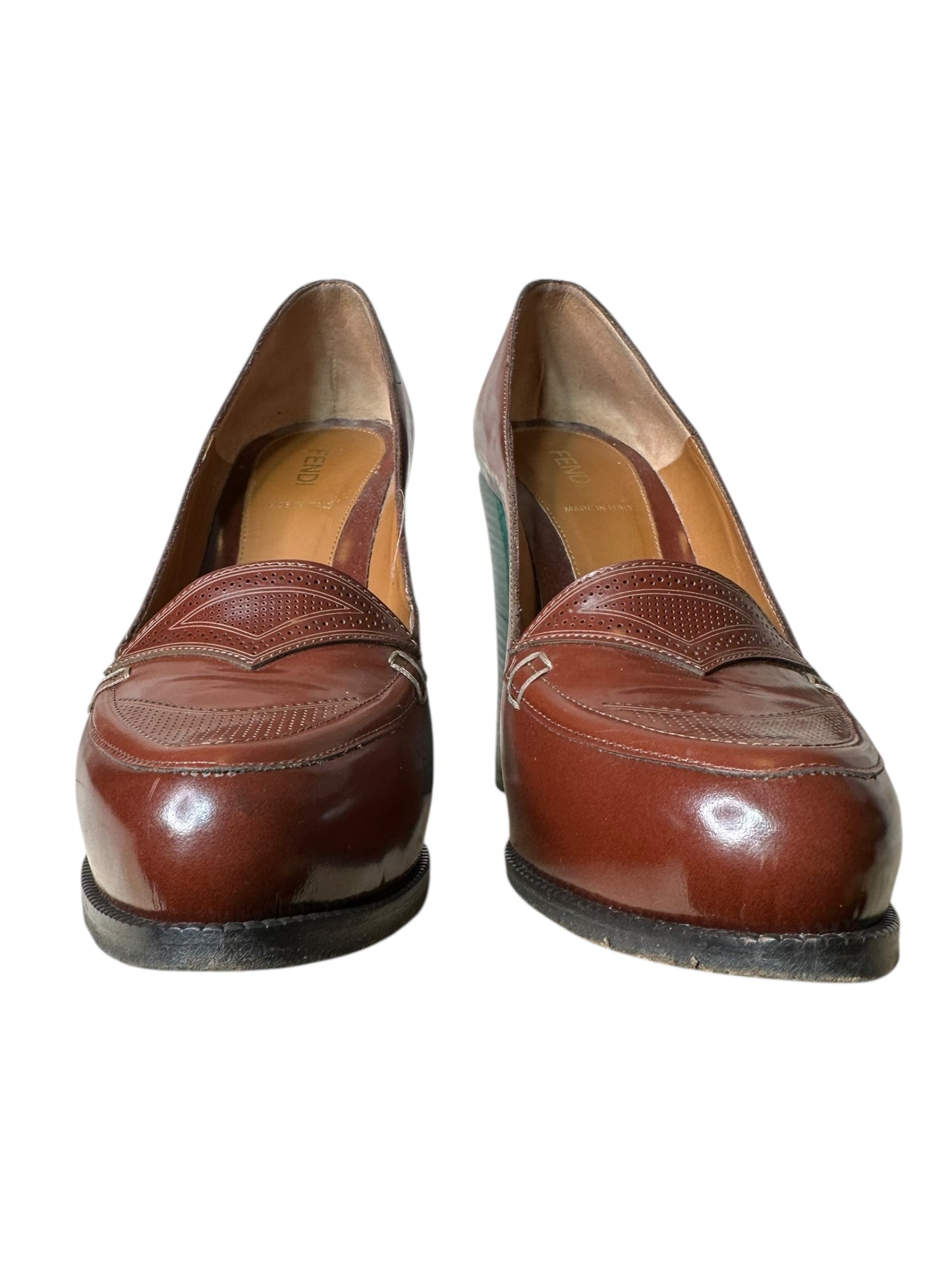 Fendi decolletè vintage in pelle (38)