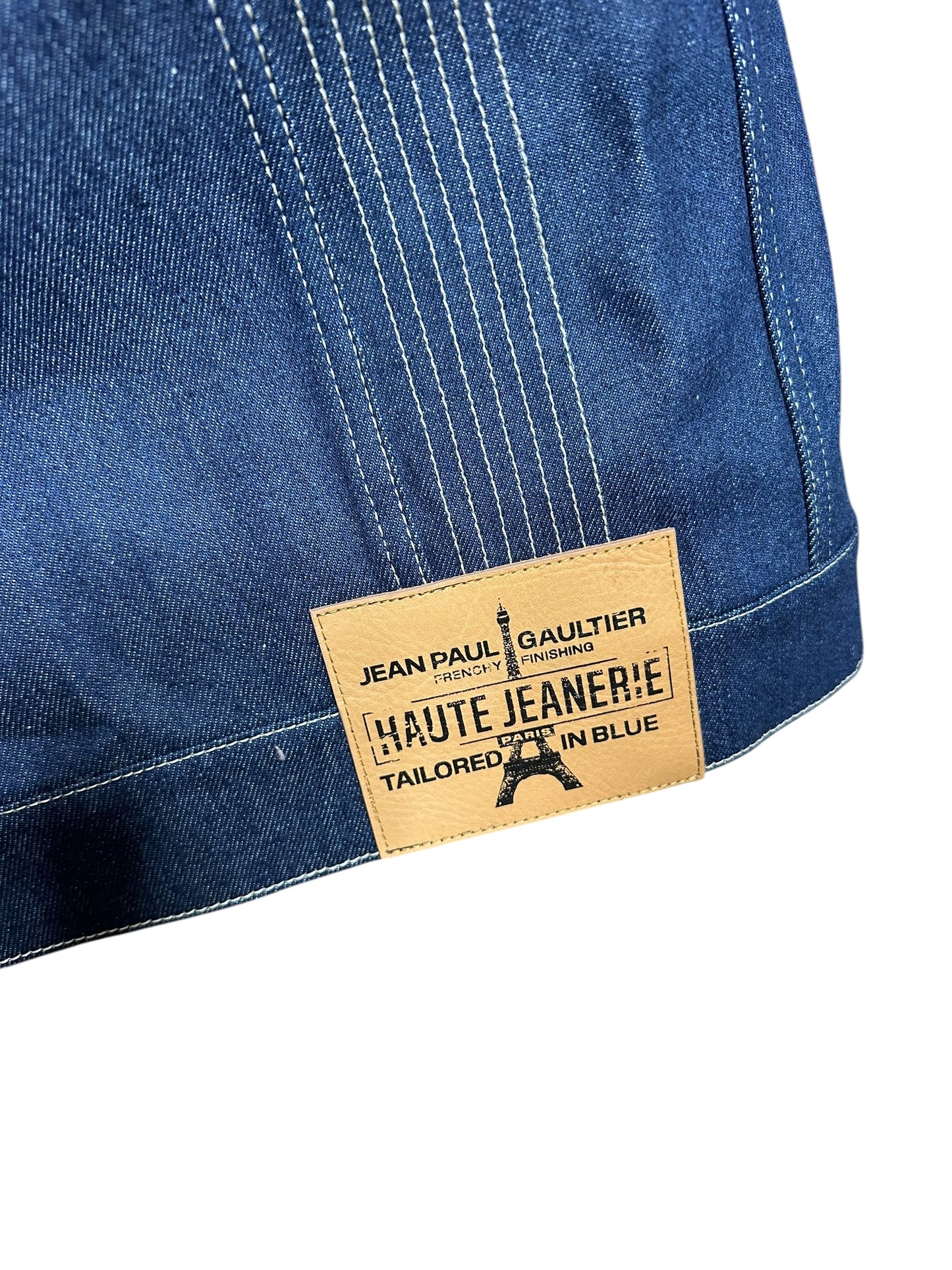 Jean Paul Gaultier maxi giacca in denim (S)