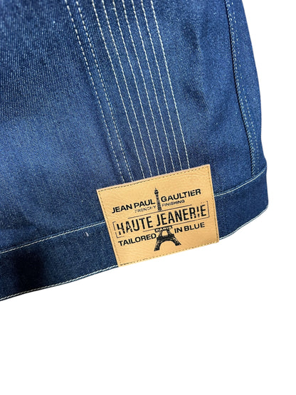 Jean Paul Gaultier maxi giacca in denim (S)