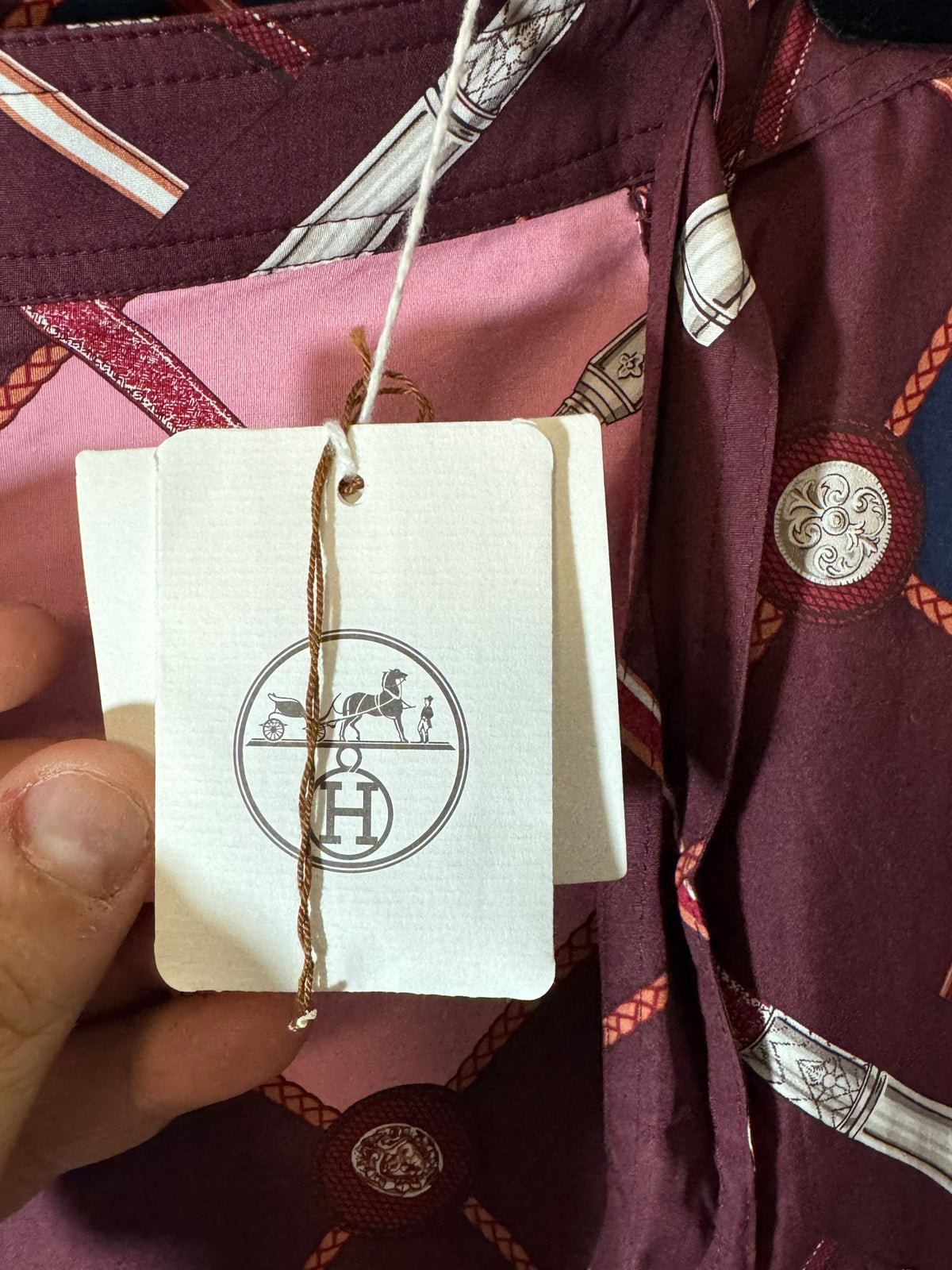 Hermès pantaloni a gamba larga in cotone — foto 3