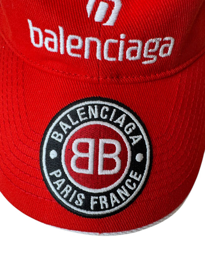 Cappellino Balenciaga rosso – Taglia L (59 cm) – Made in Italy