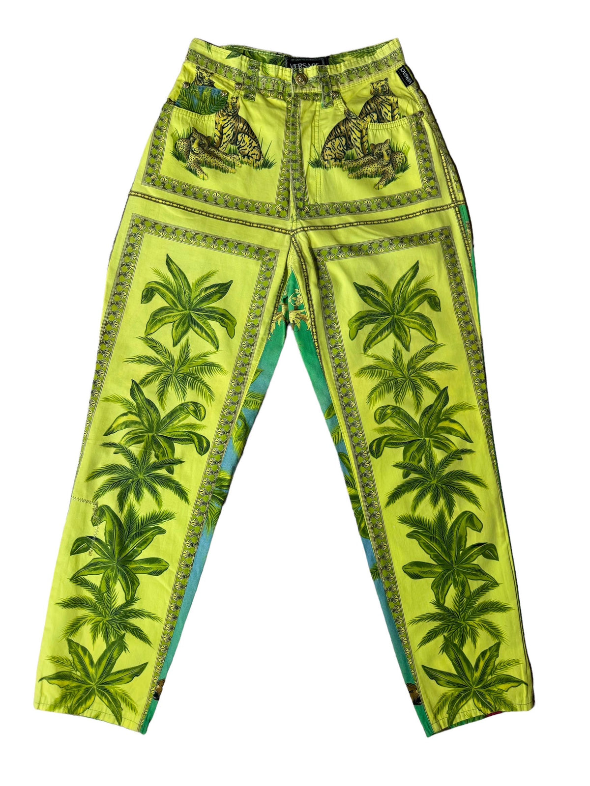 Versace pantaloni vintage stampa Tarzan in cotone