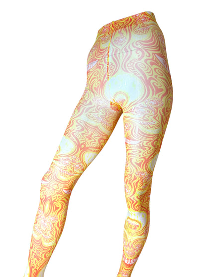 Collant Versace donna Medusa swirl giallo-arancio – Taglia M – Nuovi con cartellino