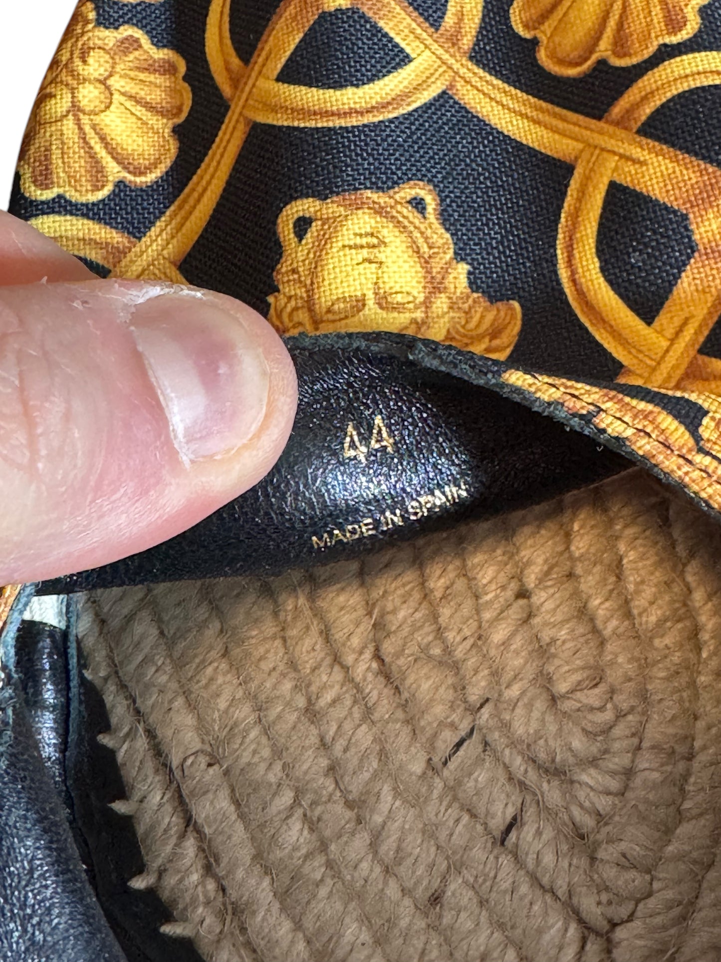 Espadrillas Versace con Stampa Barocca - Taglia 44.