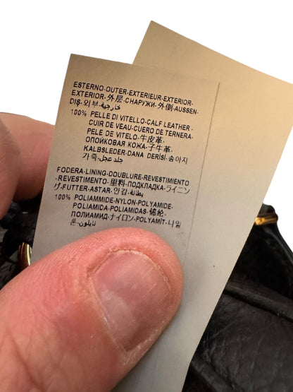Borsa tracolla Versace pelle nera Medusa oro Greca — foto 4