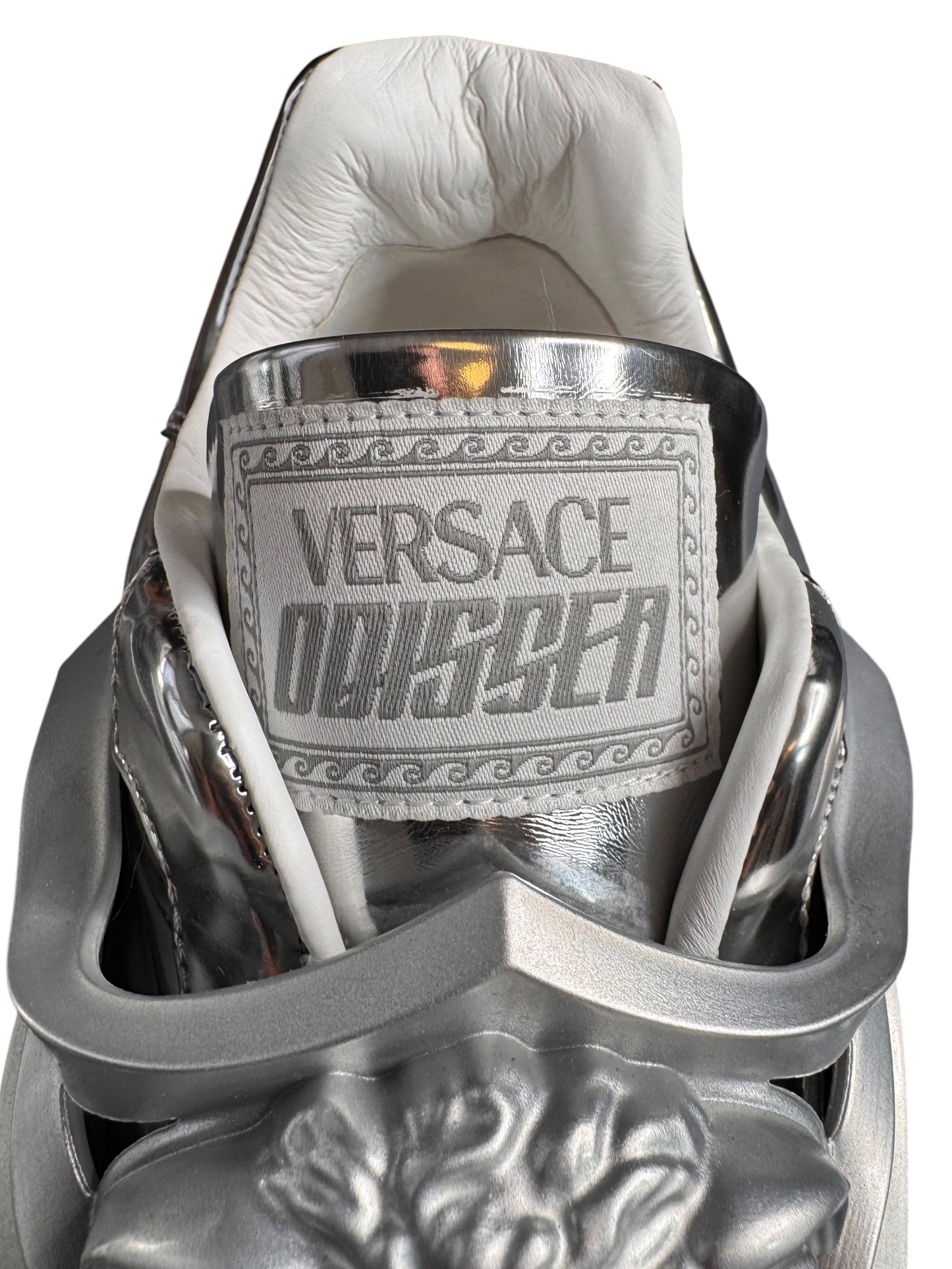Versace Odissea Sneakers Argento Laminato Medusa - taglia 44 - *difetto