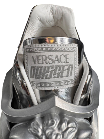 Versace Odissea Sneakers Argento Laminato Medusa - taglia 44 - *difetto