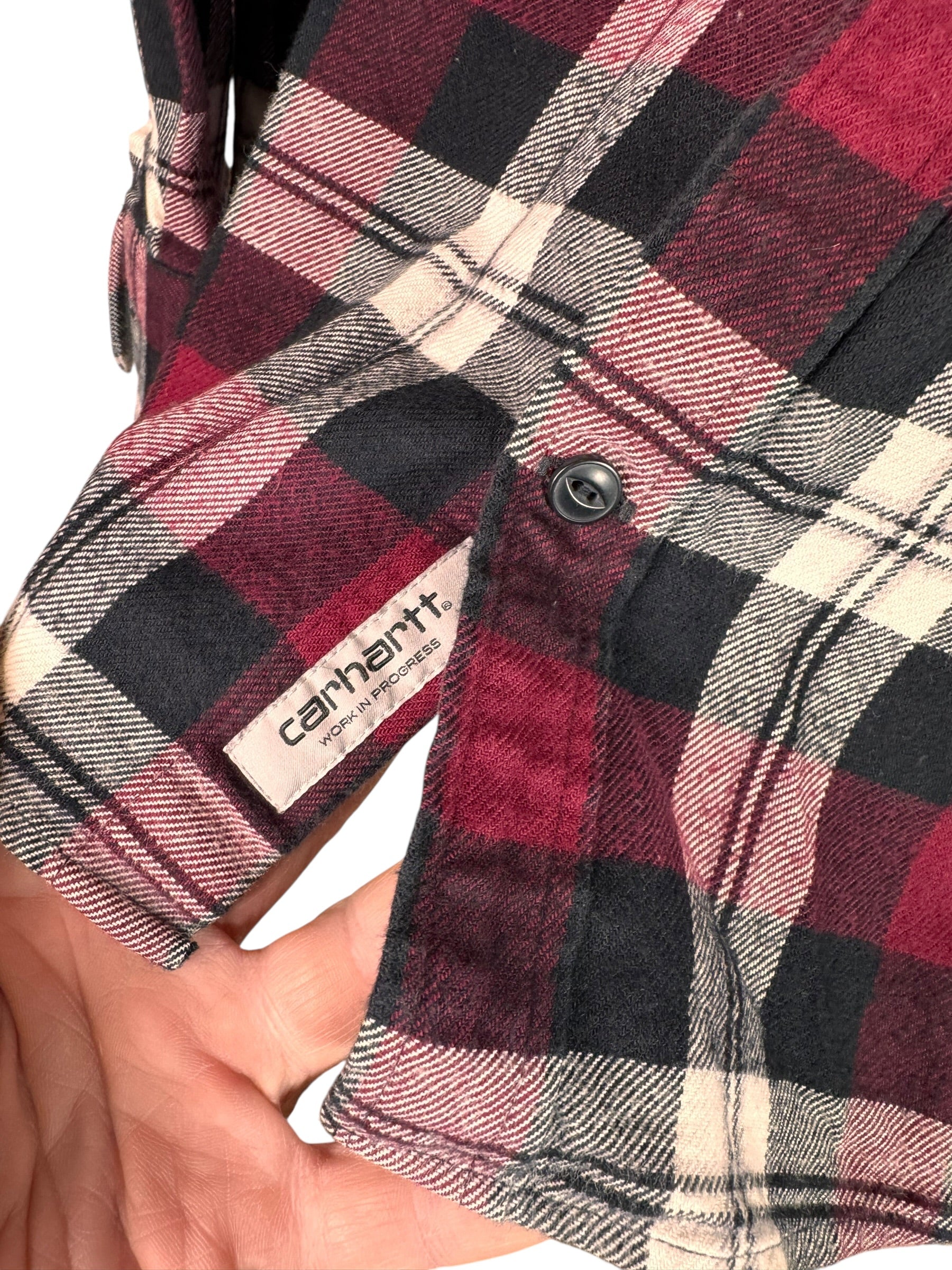 Camicia Carhartt Wip Lessing Shirt a quadri rosso nero cotone taglia L — foto 6