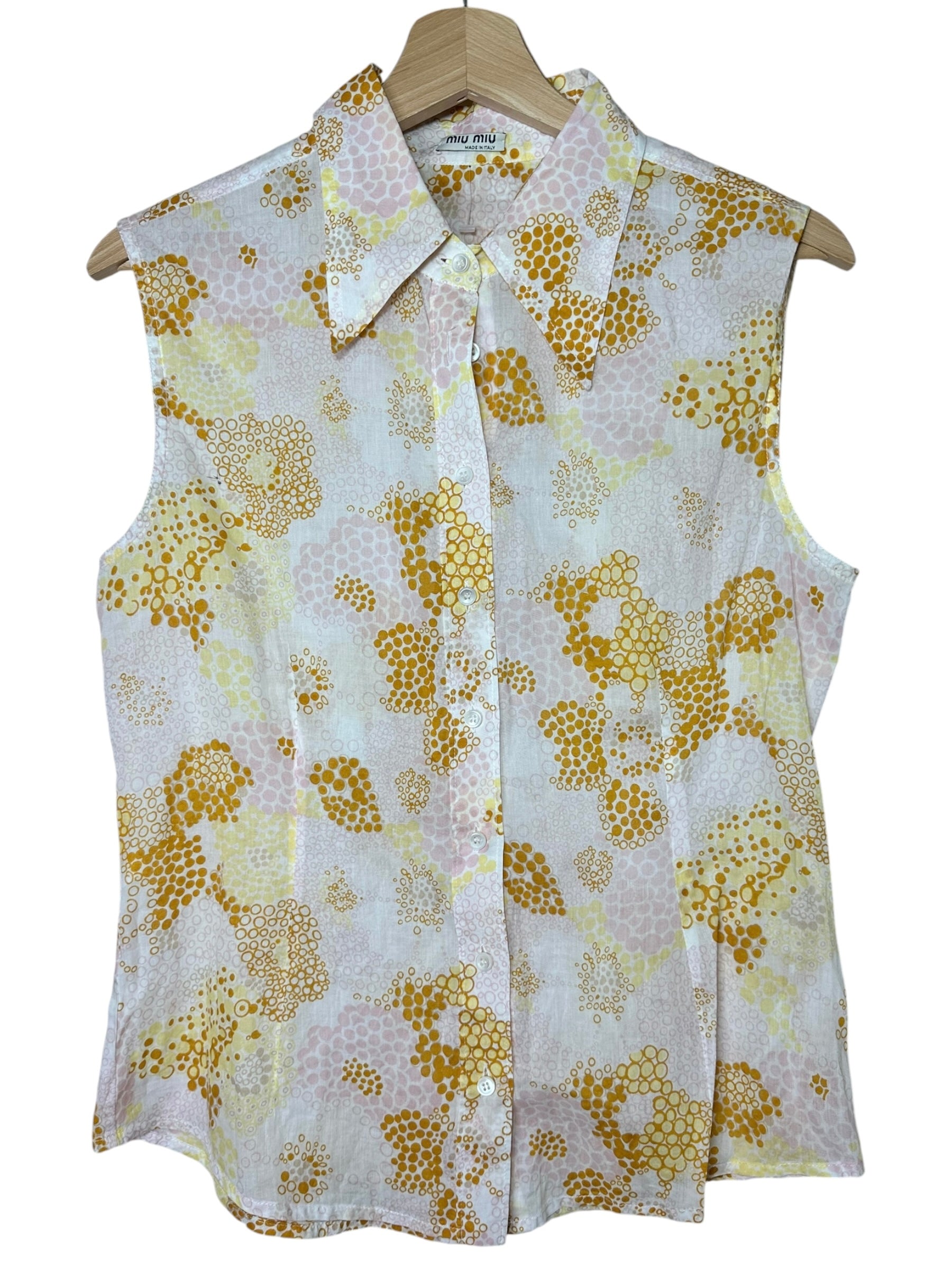 Miu Miu camicia smanicata in cotone — foto 5