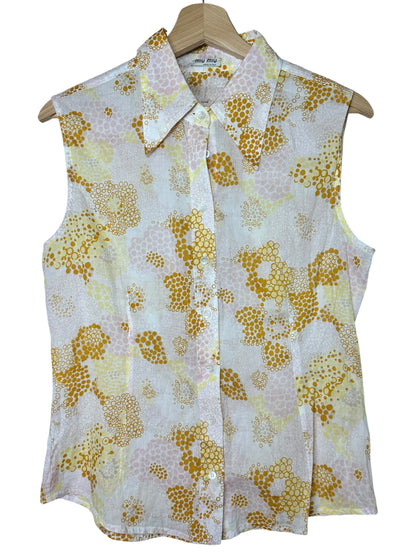 Miu Miu camicia smanicata in cotone — foto 5