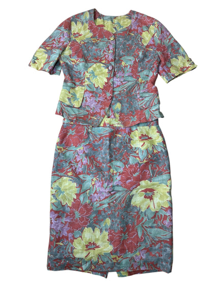 Burberry completo vintage in lino (L)