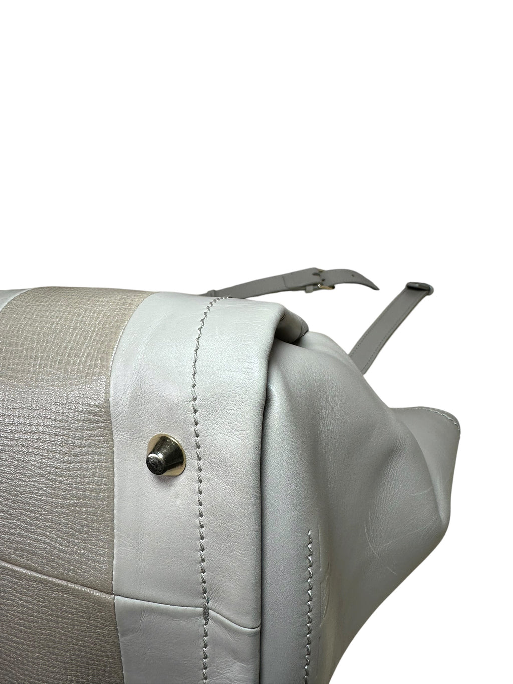 Lanvin – Borsa in pelle grigio perla e tortora