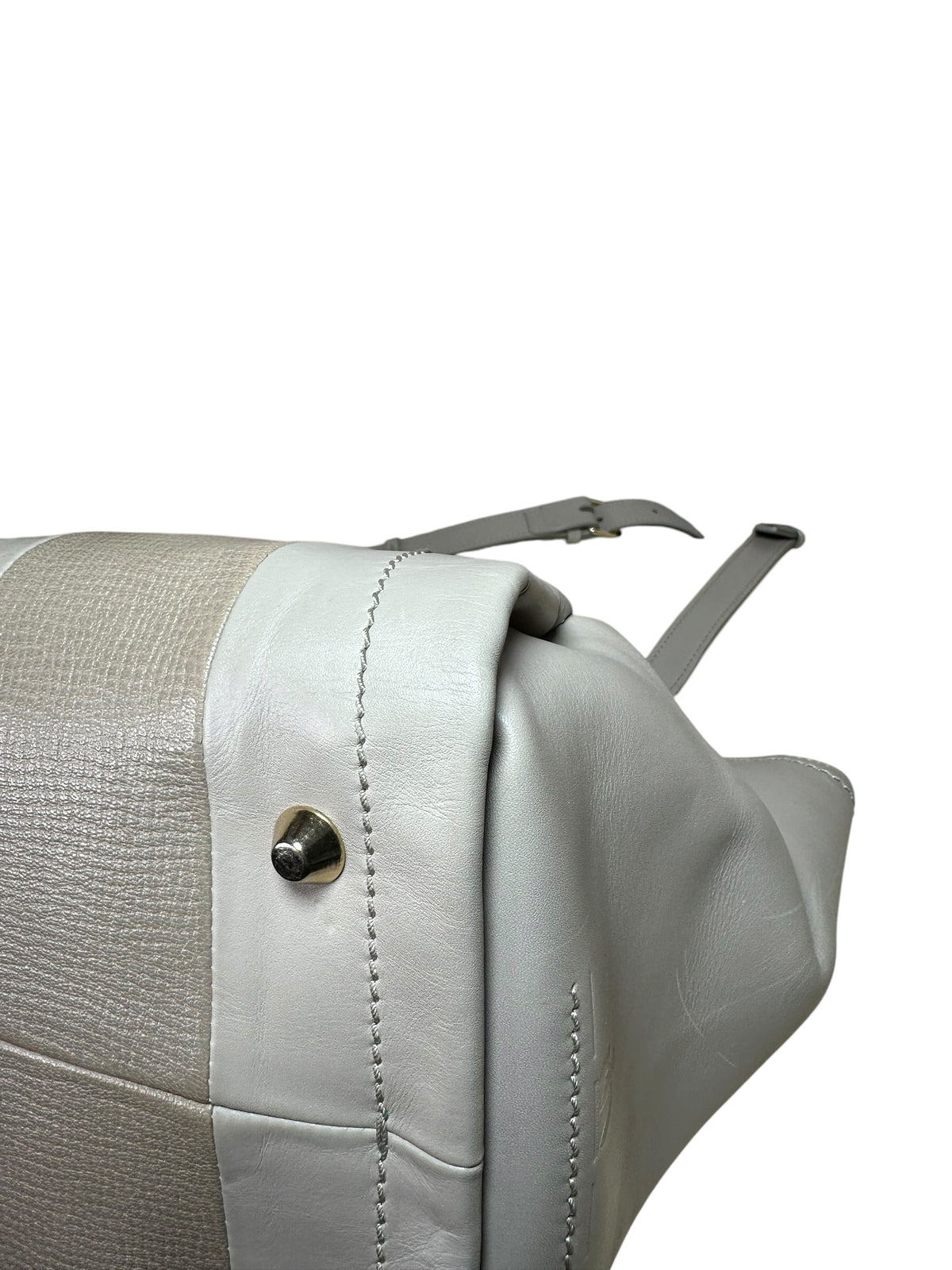 Lanvin – Borsa in pelle grigio perla e tortora
