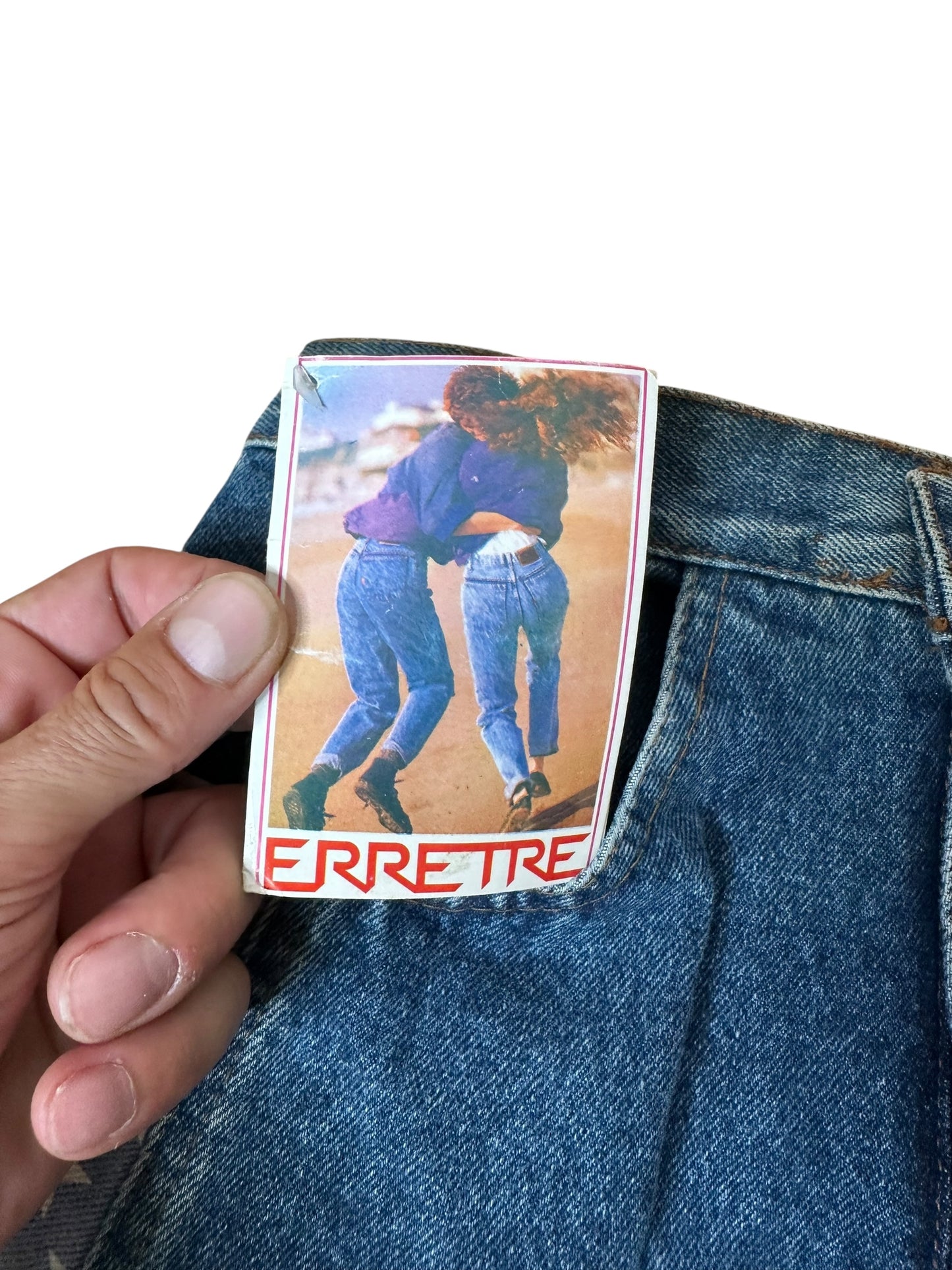 Mini gonna vintage in denim (M)