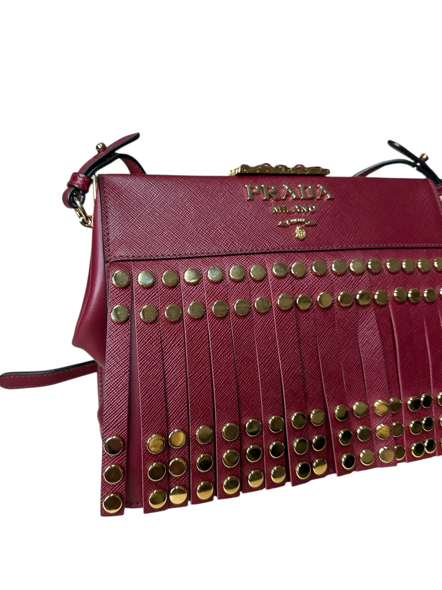 Prada borsa in pelle con frange — foto 2