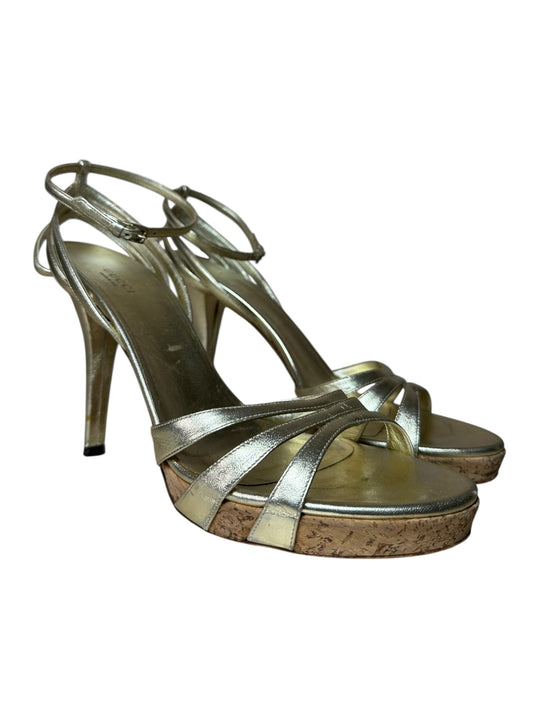 Gucci sandali vintage dorati (39)