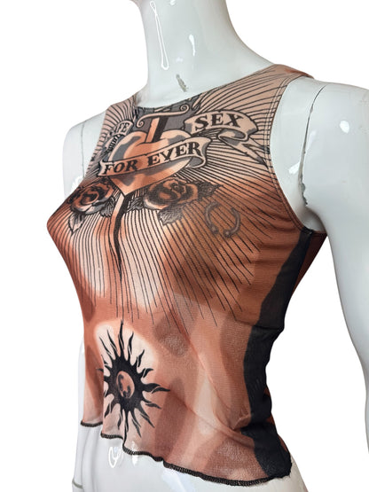 Jean Paul Gaultier tank top stampato (S)