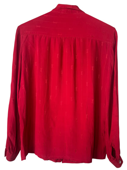 Yves Saint Laurent camicia vintage in seta (M)