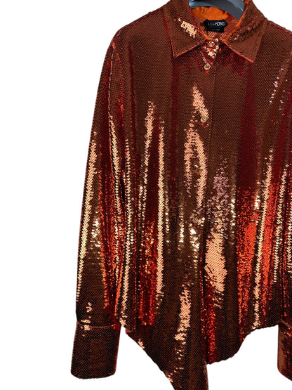 Tom Ford camicia in paillettes (L)