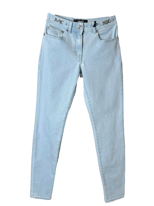 Jeans donna VERSACE skinny celeste