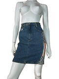 Mini gonna vintage in denim