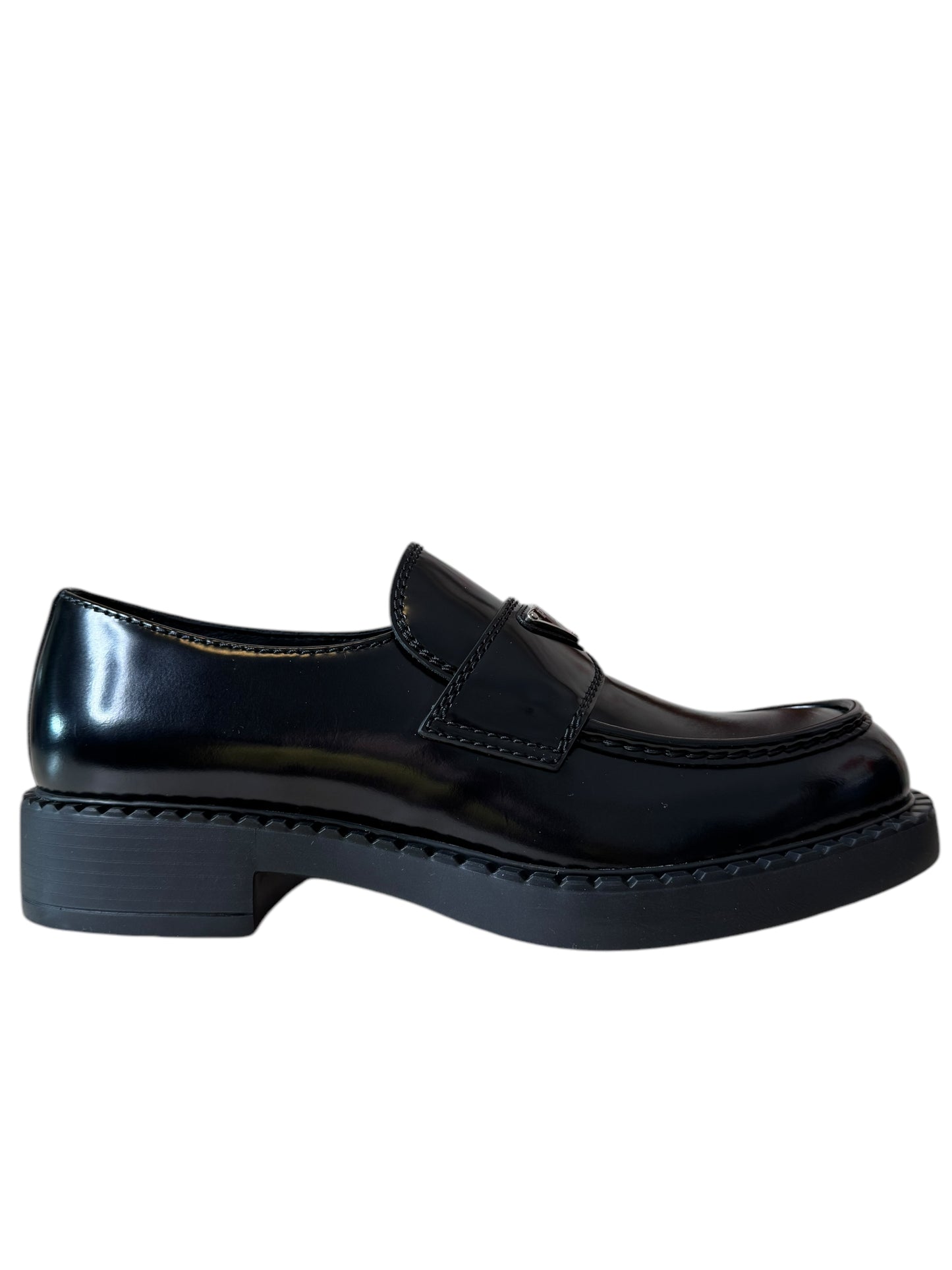 Prada mocassini in Pelle Spazzolata Nera Uomo - Taglia 9.5 UK (43,5 EU)