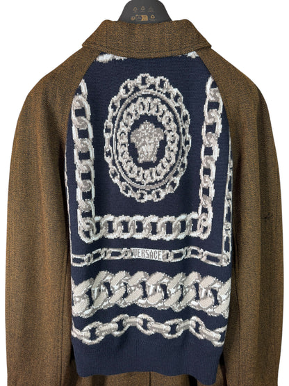 Versace Cappotto Uomo Marrone con Dettagli Medusa Taglia 48 IT – Nuovo.