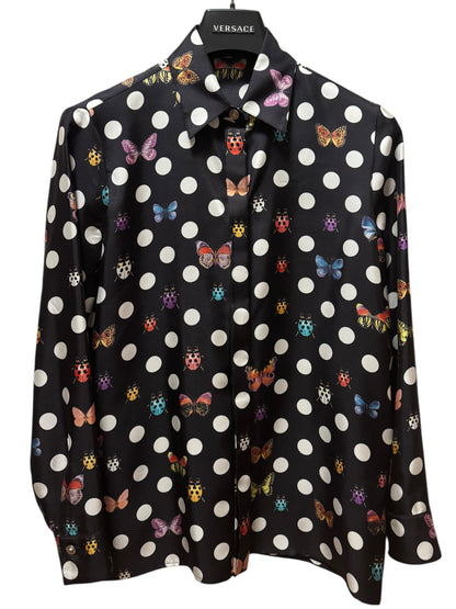 Versace – Camicia in Seta con Stampa