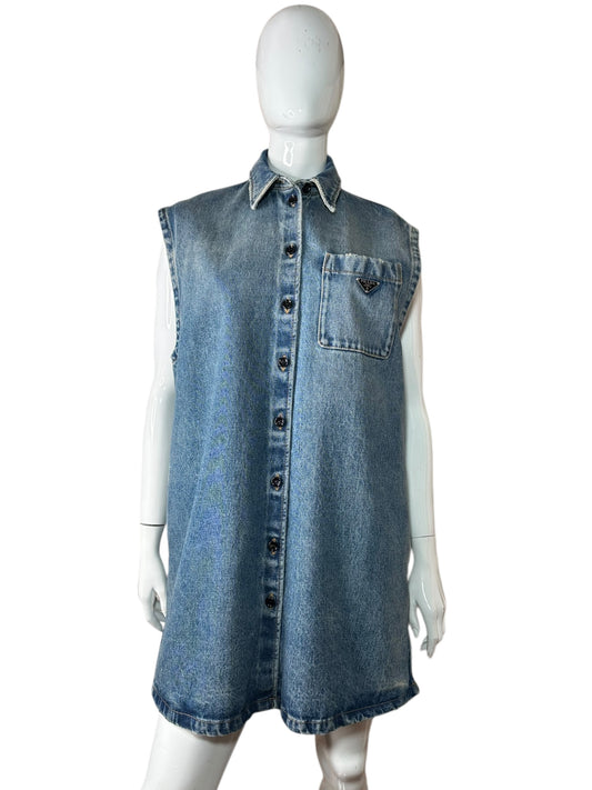Prada camia/abito in denim (S)