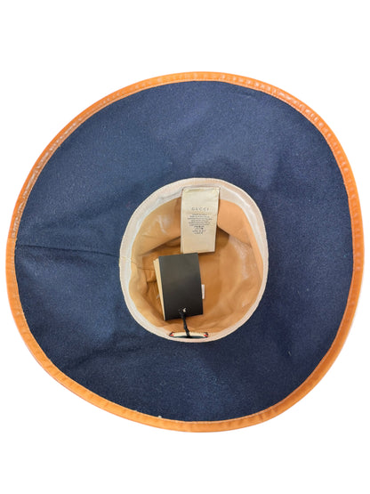 Gucci cappello a tesa larga GG taglia S - 56 cm.