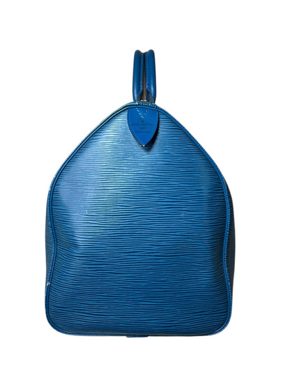 Louis Vuitton borsa speedy in pelle epi blu