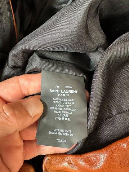 Saint Laurent mini abito in pelle (S)