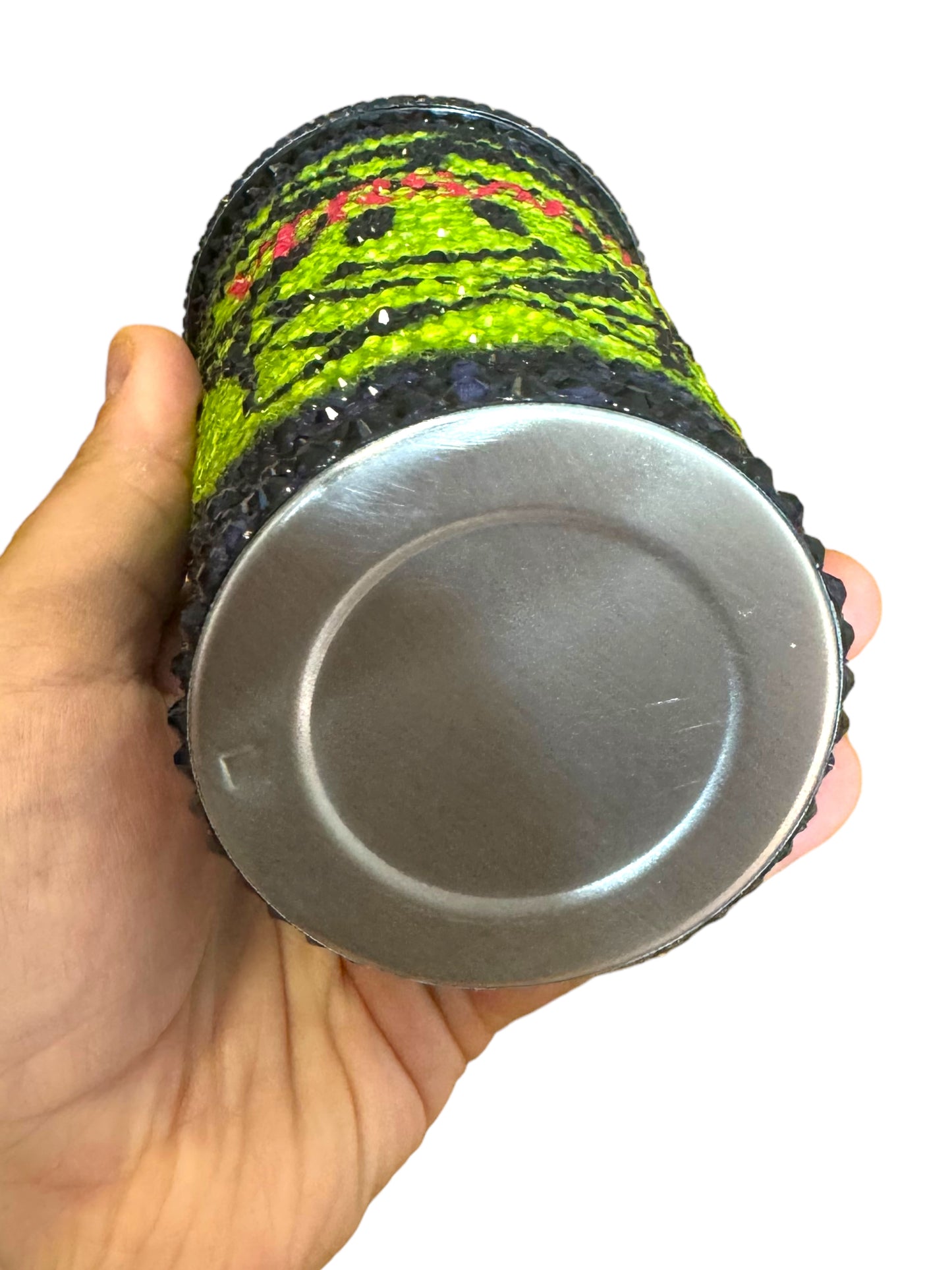 Versace thermos in metallo con cristalli