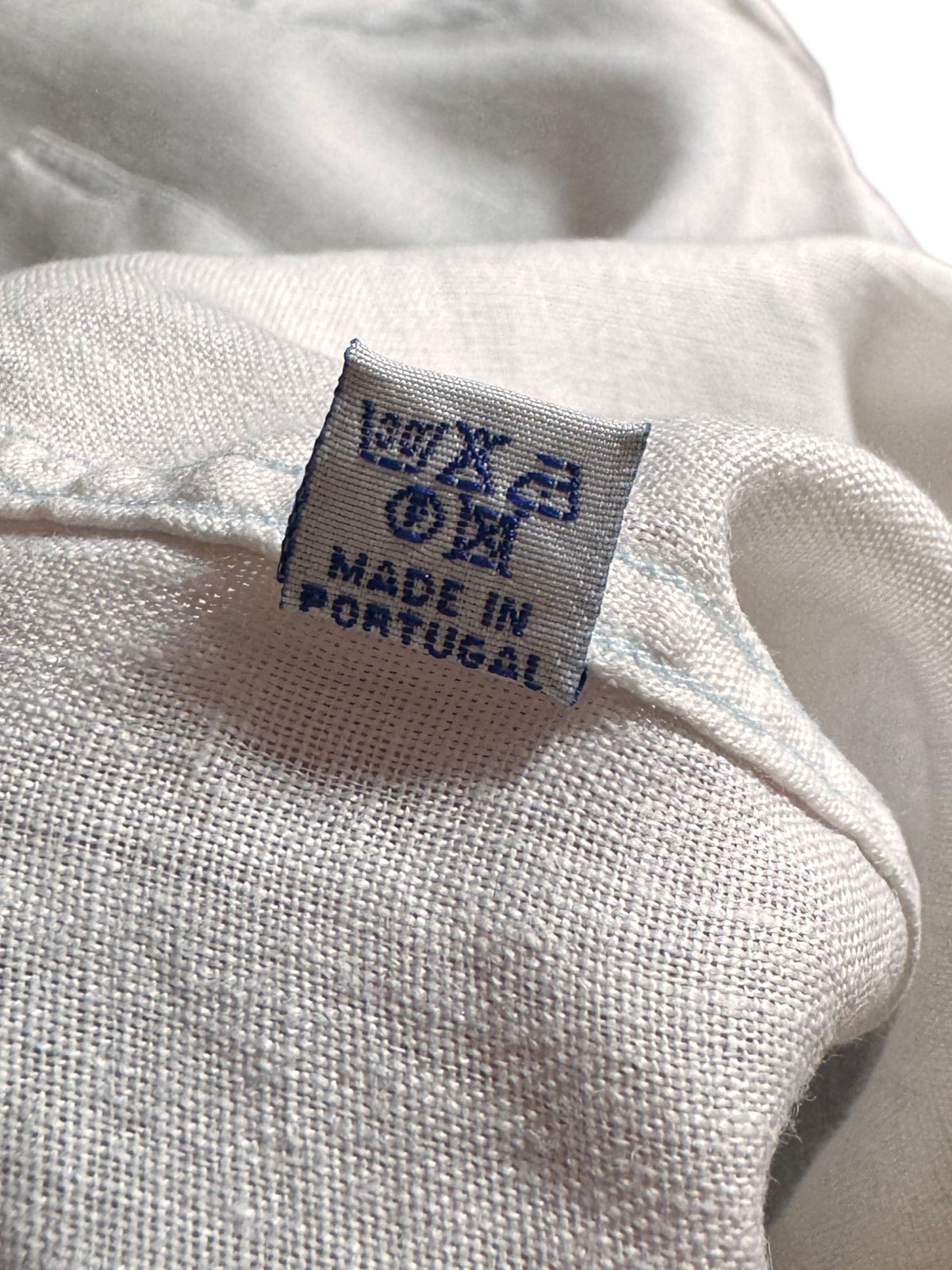 Camicia Barbour uomo XL in lino 100% bianca Made in Portugal — foto 9