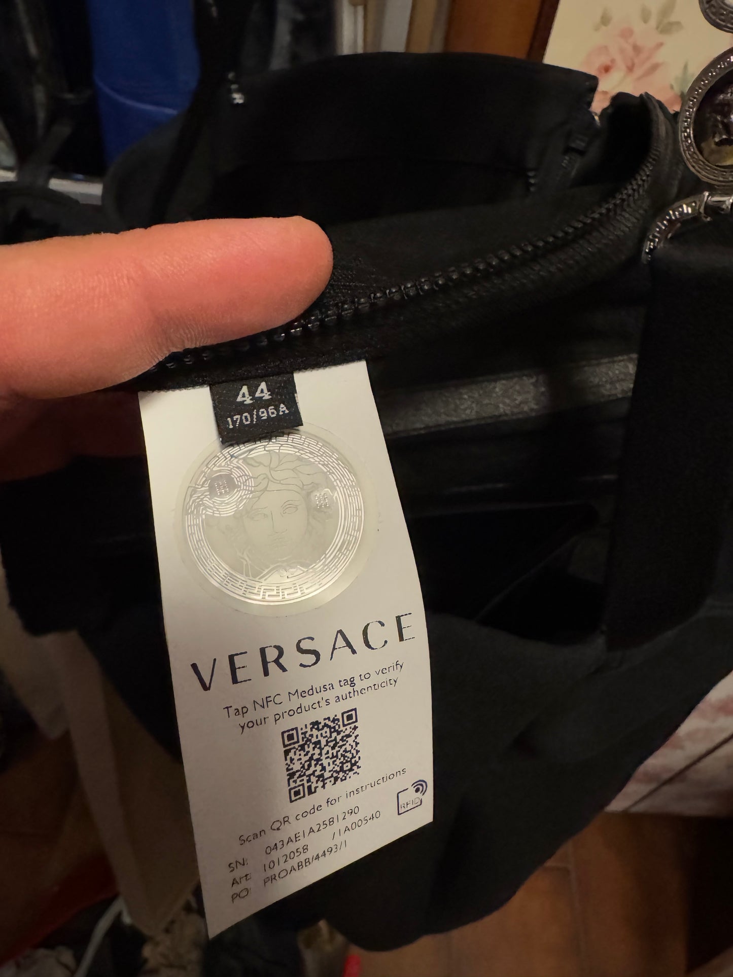 Vestito midi Versace Medusa ’95 originale nero taglia 44 IT - Made in Italy