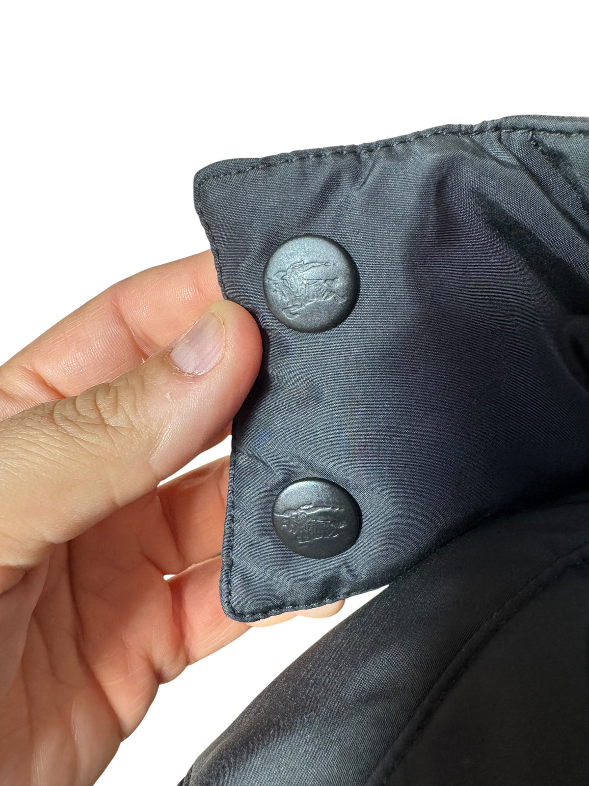 Burberry’s Piumino Giacca Nero Check Nova Cappuccio Taglia 54