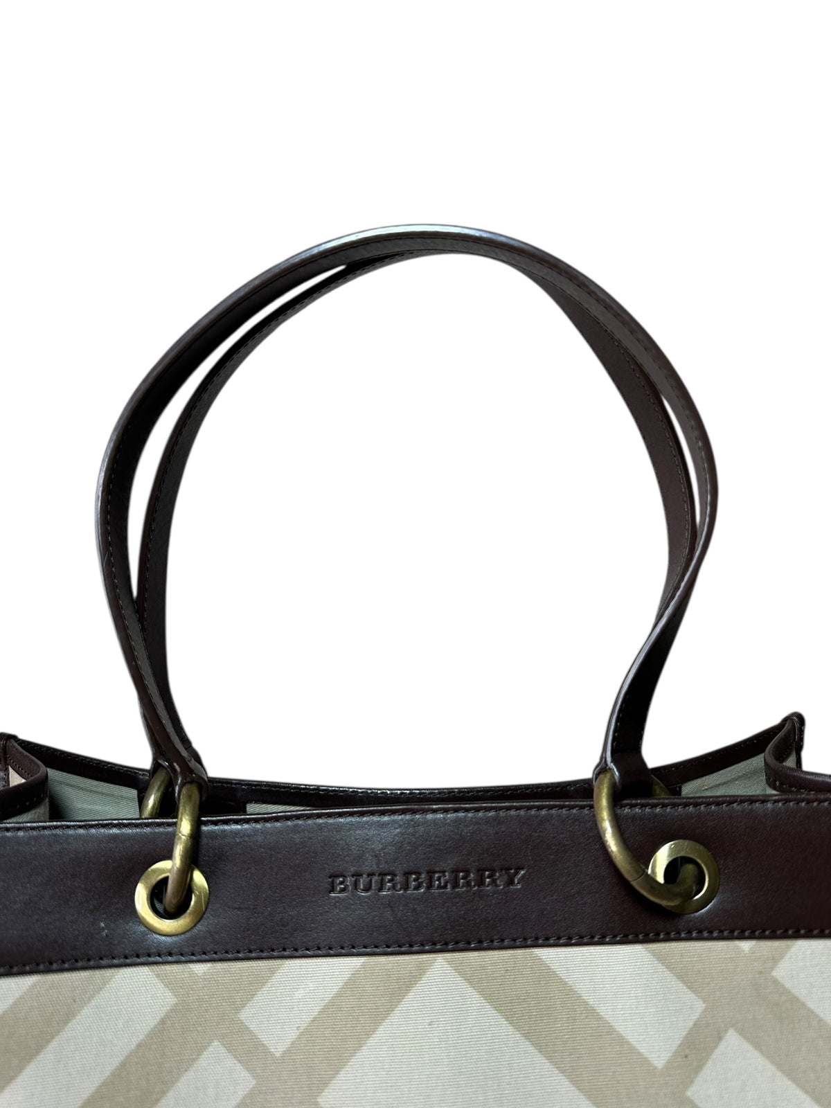 Burberry borsa vintage in tela e pelle — foto 3