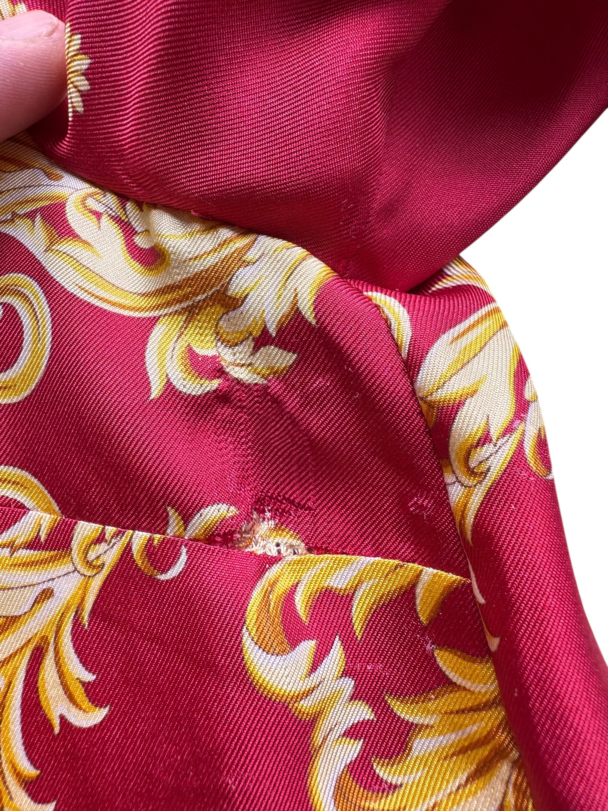 Camicia Versace seta rossa stampa Medusa barocco tg 36 - Difetto — foto 8