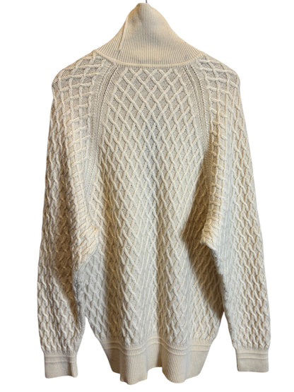 Maglione Gianni Versace Vintage in Lana, Lavorazione Intrecciata, Collo Alto (XL)