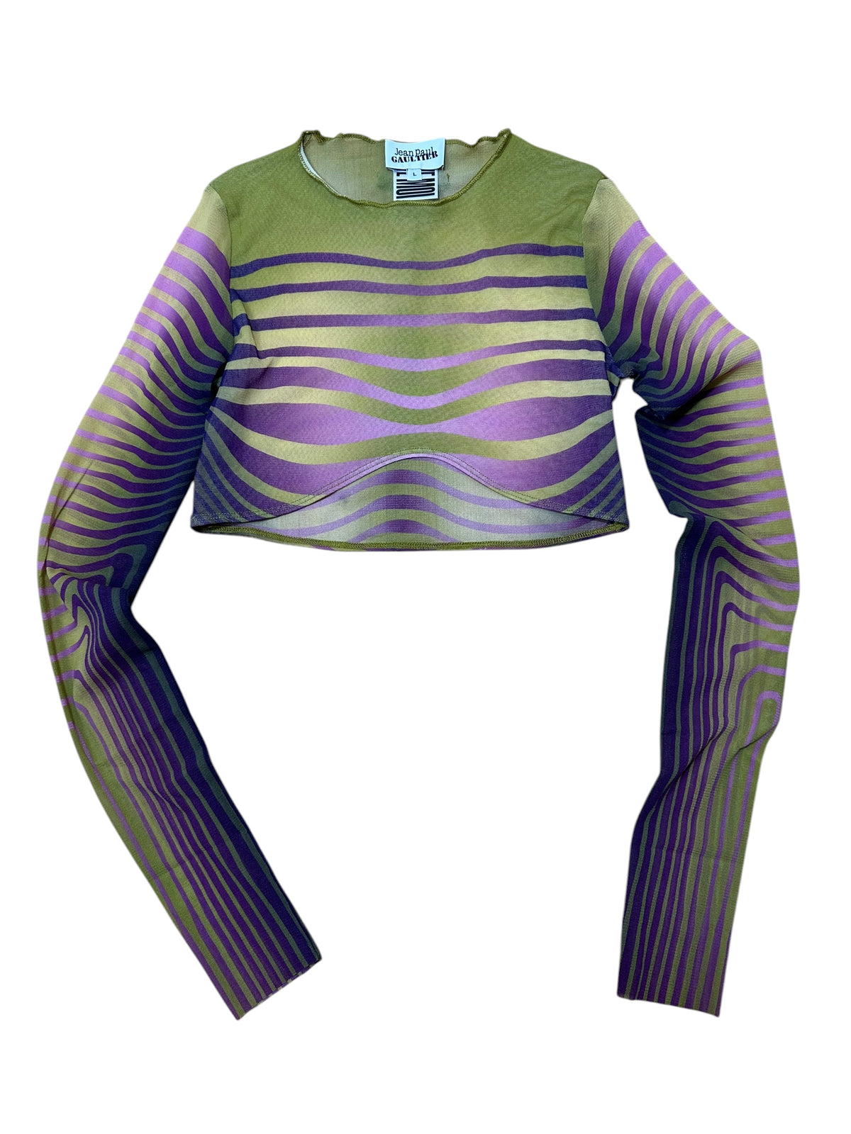 Jean Paul Gaultier crop top a righe (M-L) — foto 5