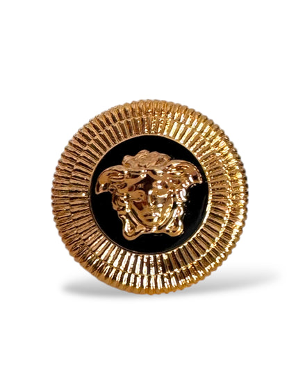 Anello Versace Medusa Gold Tone Fashion Jewelry Made in Italy Taglia 21 — foto 2